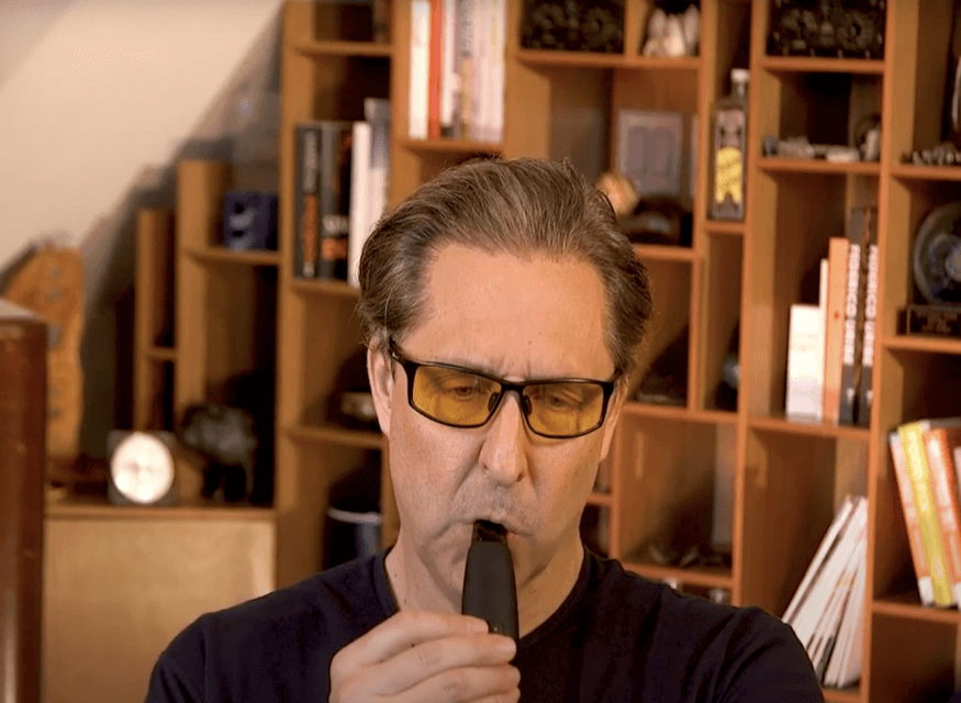 A men is using lumen's device