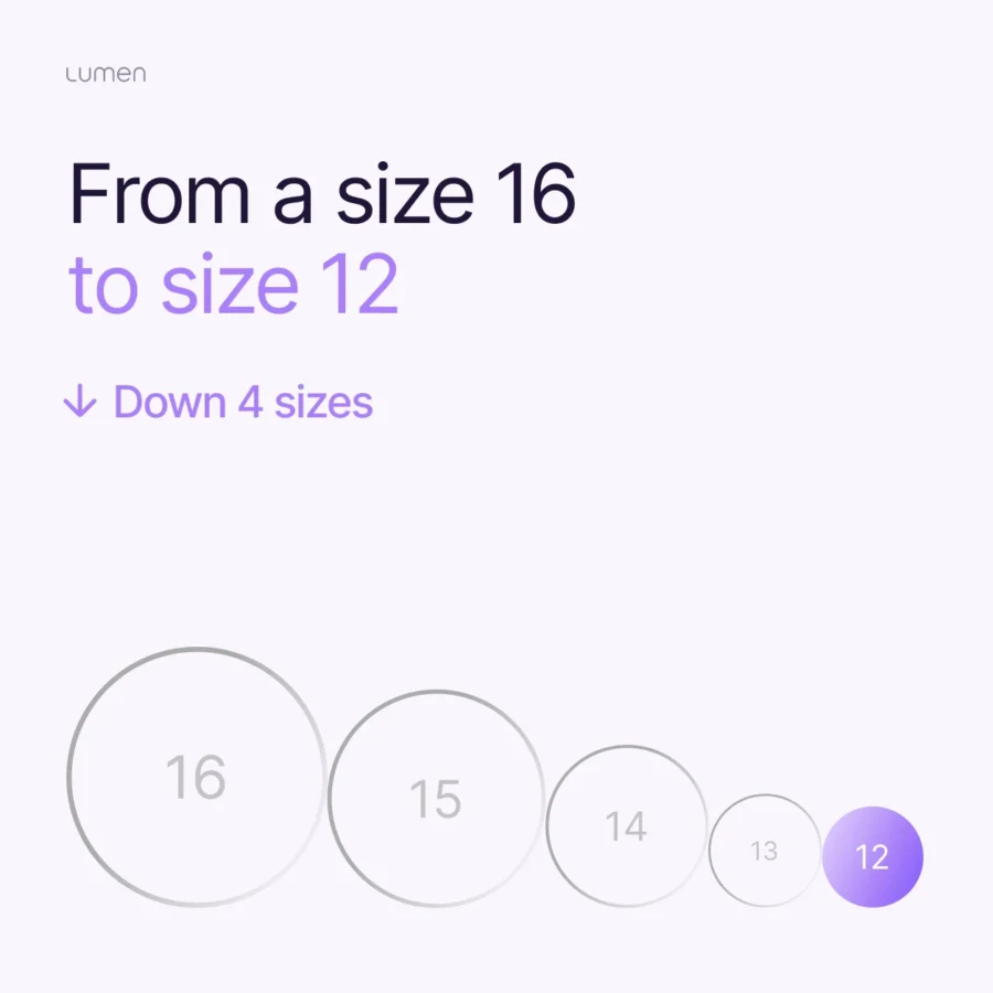 From a size 16 to size 12