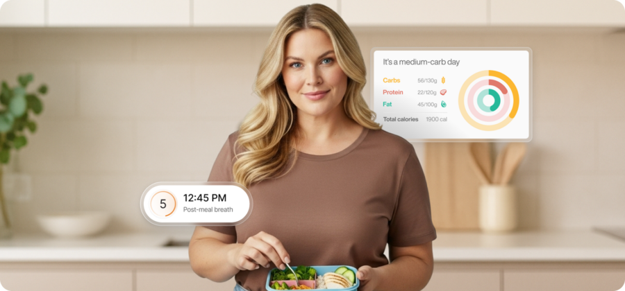 Why tracking your metabolism beats counting calories 8 Woman using Lumen